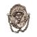 Art Nouveau Gibson Girl Brooch | Antique Silver Repousse Festoon Pin