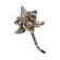 Vintage Handmade Sterling Silver Orchid Brooch | South American Orchid Flower Pin