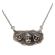 Signed Modernist Sterling Silver Tragedy and Comedy Necklace | Greek Mask Pendant
