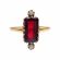14k Victorian Chrome Pyrope Garnet & Seed Pearl Ring | Yellow Gold