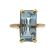Vintage 14k 5.0ct Long Emerald Cut Aquamarine Ring
