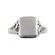 Antique Style Scroll Signet Ring | Filigree Signet | Sterling Silver
