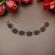 Bohemian Garnet Large Oval Cluster Link Bracelet | Rose Cut Czech Garnet | Sterling Silver