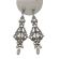Vintage Filigree Opalescent AB Glass Drop Earrings  | Antique Style Filigree Opalescent Glass Crystal Dangle Earrings