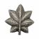 WWII US Army Lt. Colonel's Sterling Oak Leaf Cluster Pin | Officer Rank Uniform Insignia Badge