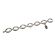 Sterling Modernist Oval Link Bracelet | Mid 20th Century Link Chain | Retro Formed Oval Link Bracelet