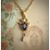 Antique Paste Filigree Lavaliere Pendant | Art Nouveau era Blue Glass & Seed Pearl Lavalier Necklace