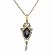 Antique Paste Filigree Lavaliere Pendant | Art Nouveau era Blue Glass & Seed Pearl Lavalier Necklace