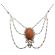Czech Goldstone Glass Filigree Festoon Necklace | Victorian Style Goldstone Necklace