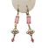 Vintage Pink Austrian Crystal Filigree Earrings  | Antique Style Pink Austrian Crystal Dangle Earrings