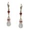 Swarovski White Opal and Fuchsia Crystal Drop Earrings