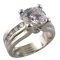 Sterling Silver 2.00ct Cubic Zirconia Engagement Ring w/ Channel Set Accents