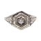 14k Yellow Gold Antique Style Filigree .63ct Moissanite