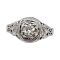 18k Art Deco Filigree .25ct Transitional Cut Diamond Engagement Ring