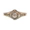 14k .29ct European Cut Diamond Filigree Engagement Ring | Antique Style | White Gold