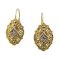 14k Two-tone Filigree Diamond Earrings | Art Deco Style Filigree Earrings