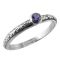 Orange Blossom Sapphire Ring | Sterling Silver | Stacking Ring