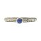 Antique Style Orange Blossom Patterned Ring with Lapis Lazuli | Stacking Ring in Sterling Silver