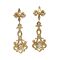 14k Antique Style .20cttw Diamond Scroll Drop Earrings | Buttercup Setting