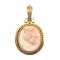 14k Victorian Angel Skin Pink Cameo Pendant of Bacchantes Maiden | Antique Cameo Pendant
