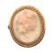 14k Victorian Angel Skin Pink Cameo Brooch of Bacchantes Maiden | Antique Cameo Pin