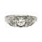 14k Art Deco Filigree .30cttw Transitional Diamond Engagement Ring