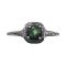 Art Deco Style .50ct Green Tourmaline Filigree Ring in Sterling Silver