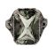 Antique Style Filigree Radiant Cut Green Quartz Ring | Sterling Silver