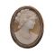 1940s 900 Silver Italian Shell Cameo Brooch | Vintage Cameo Pin