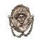 Art Nouveau Gibson Girl Brooch | Antique Silver Repousse Festoon Pin