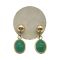Vintage Green Onyx Egyptian Scarab Earrings | 1950's AMCO 12k GF