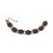 Bohemian Garnet Large Oval Cluster Link Bracelet | Rose Cut Czech Garnet | Sterling Silver