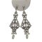 Vintage Filigree Opalescent AB Glass Drop Earrings  | Antique Style Filigree Opalescent Glass Crystal Dangle Earrings