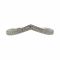 14k White Gold .13 ctw Diamond Pave' Contoured Wedding Band | 'V' Shaped Arched Diamond Band